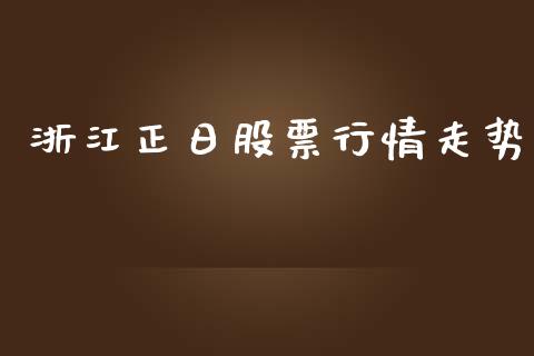 浙江正日股票行情走势_https://www.lansai.wang_股票知识_第1张