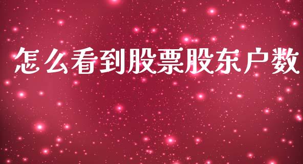 怎么看到股票股东户数_https://www.lansai.wang_基金理财_第1张