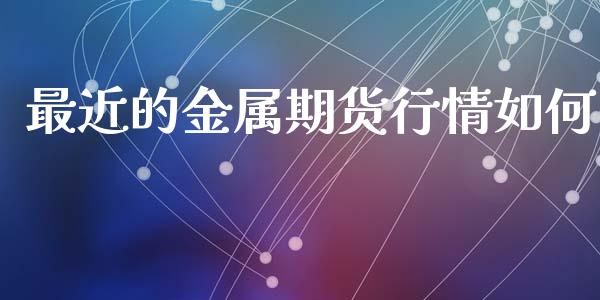 最近的金属期货行情如何_https://www.lansai.wang_期货资讯_第1张