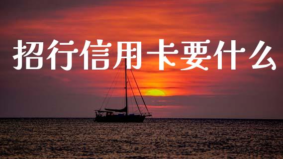 招行信用卡要什么_https://www.lansai.wang_期货直播_第1张