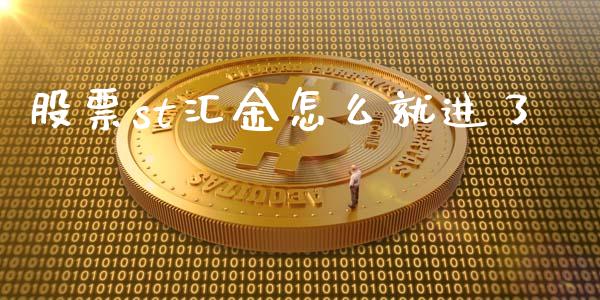 股票st汇金怎么就进了_https://www.lansai.wang_期货行情_第1张
