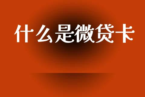 什么是微贷卡_https://www.lansai.wang_理财百科_第1张