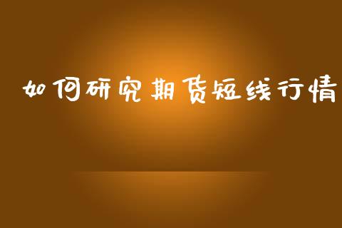 如何研究期货短线行情_https://www.lansai.wang_股指期货_第1张