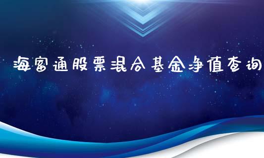 海富通股票混合基金净值查询_https://www.lansai.wang_理财百科_第1张