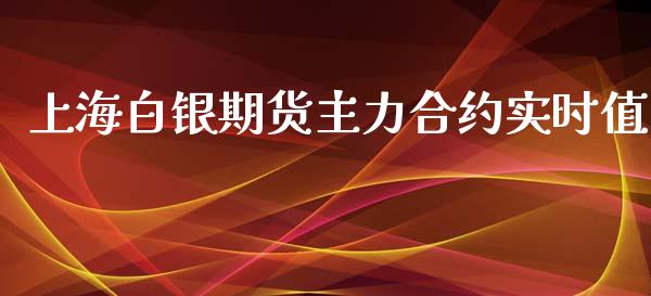 上海白银期货主力合约实时值_https://www.lansai.wang_理财百科_第1张