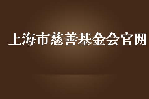 上海市慈善基金会官网_https://www.lansai.wang_基金理财_第1张