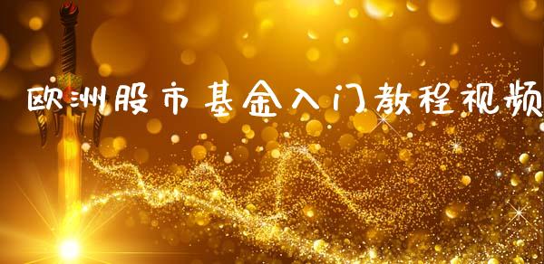 欧洲股市基金入门教程视频_https://www.lansai.wang_基金理财_第1张