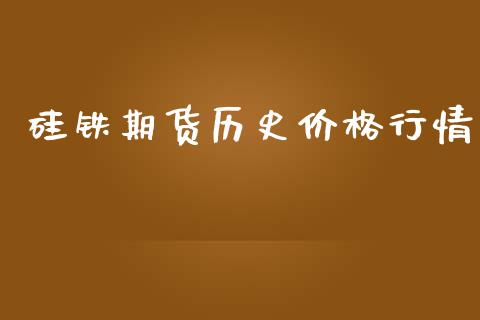硅铁期货历史价格行情_https://www.lansai.wang_恒生指数_第1张