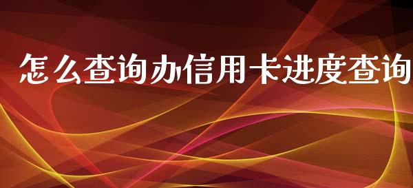 怎么查询办信用卡进度查询_https://www.lansai.wang_期货资讯_第1张