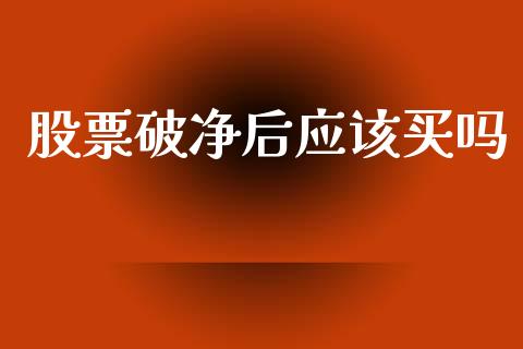 股票破净后应该买吗_https://www.lansai.wang_基金理财_第1张