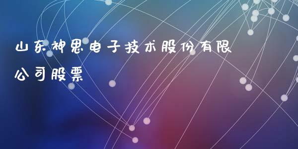 山东神思电子技术股份有限公司股票_https://www.lansai.wang_恒生指数_第1张