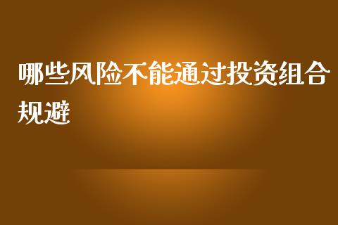 哪些风险不能通过投资组合规避_https://www.lansai.wang_期货行情_第1张