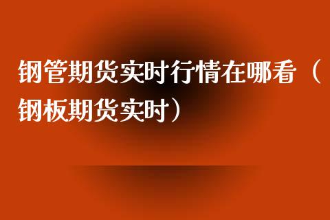 钢管期货实时行情在哪看（钢板期货实时）_https://www.lansai.wang_期货资讯_第1张