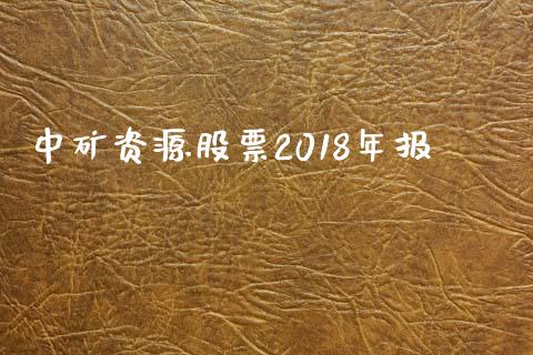中矿资源股票2018年报_https://www.lansai.wang_期货行情_第1张