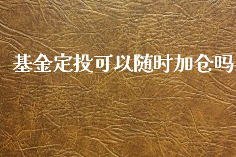 基金定投可以随时加仓吗_https://www.lansai.wang_基金理财_第1张