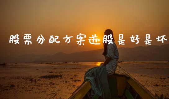 股票分配方案送股是好是坏_https://www.lansai.wang_期货行情_第1张