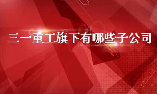 三一重工旗下有哪些子公司_https://www.lansai.wang_股票问答_第1张
