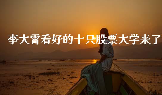 李大霄看好的十只股票大学来了_https://www.lansai.wang_期货行情_第1张