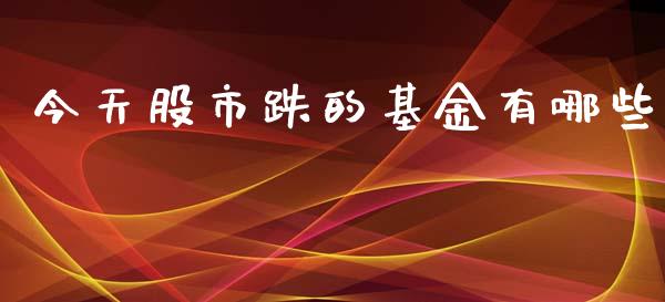 今天股市跌的基金有哪些_https://www.lansai.wang_基金理财_第1张