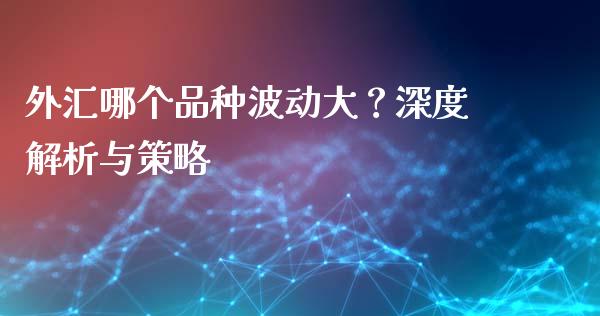 外汇哪个品种波动大？深度解析与策略_https://www.lansai.wang_基金理财_第1张