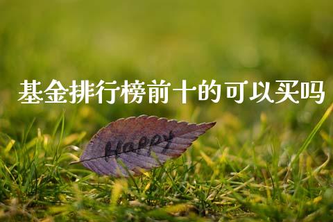 基金排行榜前十的可以买吗_https://www.lansai.wang_基金理财_第1张