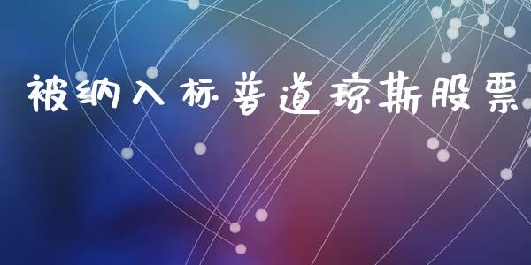 被纳入标普道琼斯股票_https://www.lansai.wang_期货行情_第1张