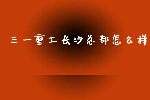 三一重工长沙总部怎么样_https://www.lansai.wang_股票知识_第1张