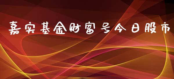 嘉实基金财富号今日股市_https://www.lansai.wang_基金理财_第1张