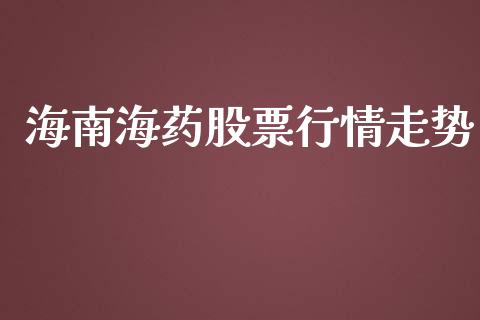 海南海药股票行情走势_https://www.lansai.wang_股票知识_第1张