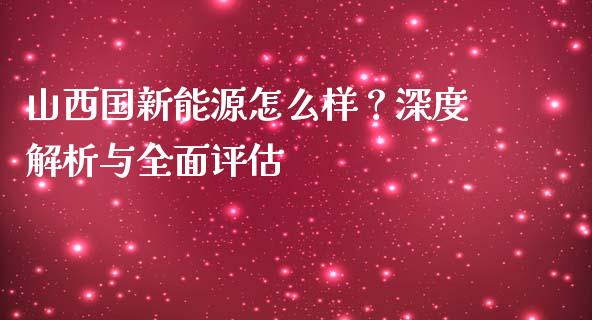 山西国新能源怎么样？深度解析与全面评估_https://www.lansai.wang_期货行情_第1张
