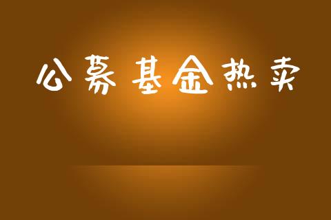 公募基金热卖_https://www.lansai.wang_基金理财_第1张