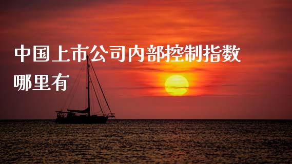 中国上市公司内部控制指数哪里有_https://www.lansai.wang_期货资讯_第1张