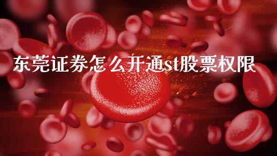 东莞证券怎么开通st股票权限_https://www.lansai.wang_基金理财_第1张