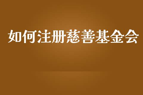 如何注册慈善基金会_https://www.lansai.wang_基金理财_第1张