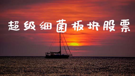 超级细菌板块股票_https://www.lansai.wang_基金理财_第1张