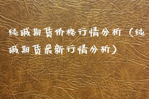 纯碱期货价格行情分析（纯碱期货最新行情分析）_https://www.lansai.wang_期货行情_第1张