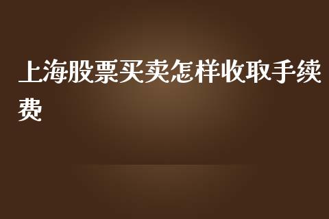 上海股票买卖怎样收取手续费_https://www.lansai.wang_股票问答_第1张
