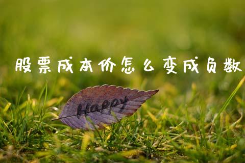 股票成本价怎么变成负数_https://www.lansai.wang_期货资讯_第1张