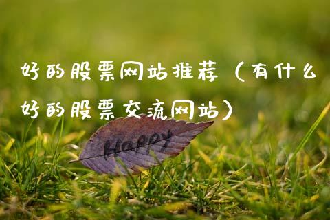好的股票网站推荐（有什么好的股票交流网站）_https://www.lansai.wang_股票知识_第1张