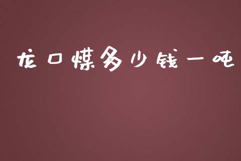 龙口煤多少钱一吨_https://www.lansai.wang_期货行情_第1张