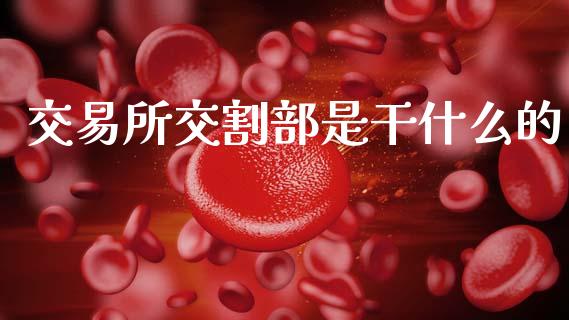 交易所交割部是干什么的_https://www.lansai.wang_期货行情_第1张