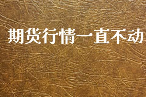 期货行情一直不动_https://www.lansai.wang_期货资讯_第1张
