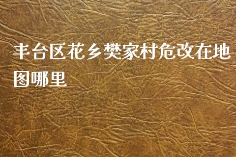 丰台区花乡樊家村危改在地图哪里_https://www.lansai.wang_期货资讯_第1张