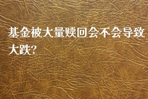 基金被大量赎回会不会导致大跌?_https://www.lansai.wang_基金理财_第1张