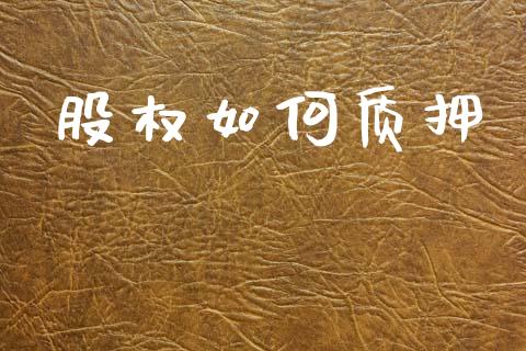 股权如何质押_https://www.lansai.wang_股票知识_第1张