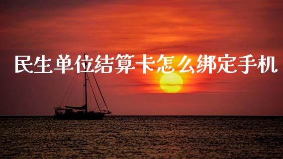 民生单位结算卡怎么绑定手机_https://www.lansai.wang_期货资讯_第1张