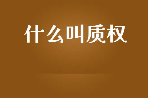 什么叫质权_https://www.lansai.wang_期货行情_第1张