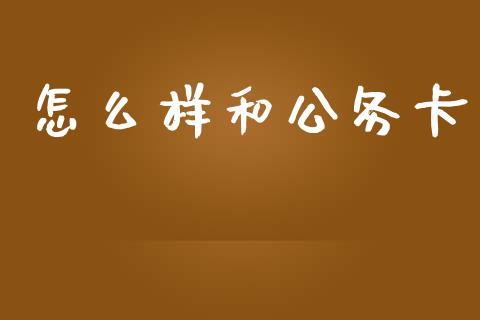 怎么样和公务卡_https://www.lansai.wang_恒生指数_第1张