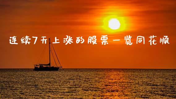 连续7天上涨的股票一览同花顺_https://www.lansai.wang_期货行情_第1张