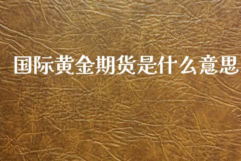 国际黄金期货是什么意思_https://www.lansai.wang_期货行情_第1张